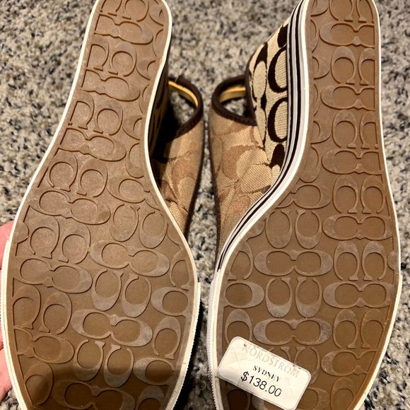 Coach Wedge Open Toe Heels - Picture 2 of 2